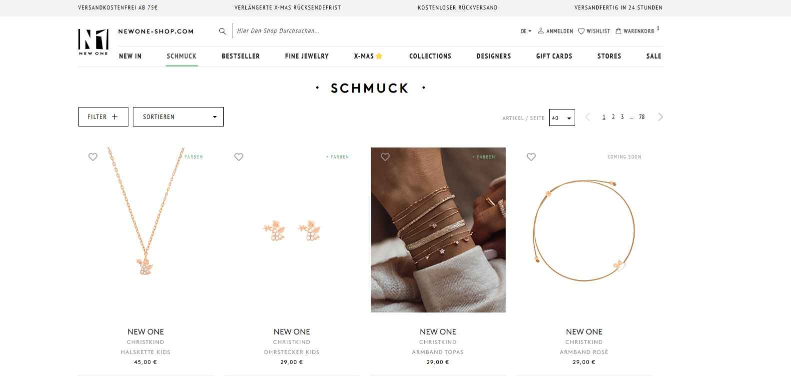 Website newone-shop.com