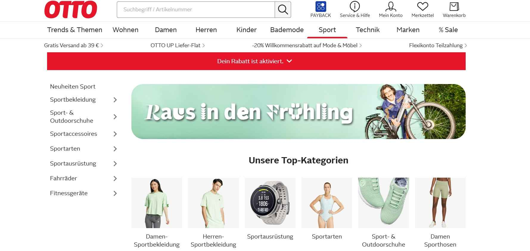 Otto Sportkleidung für den Frühling