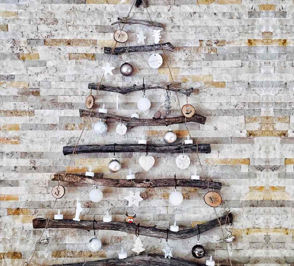 Weihnachtsbaum an der Wand